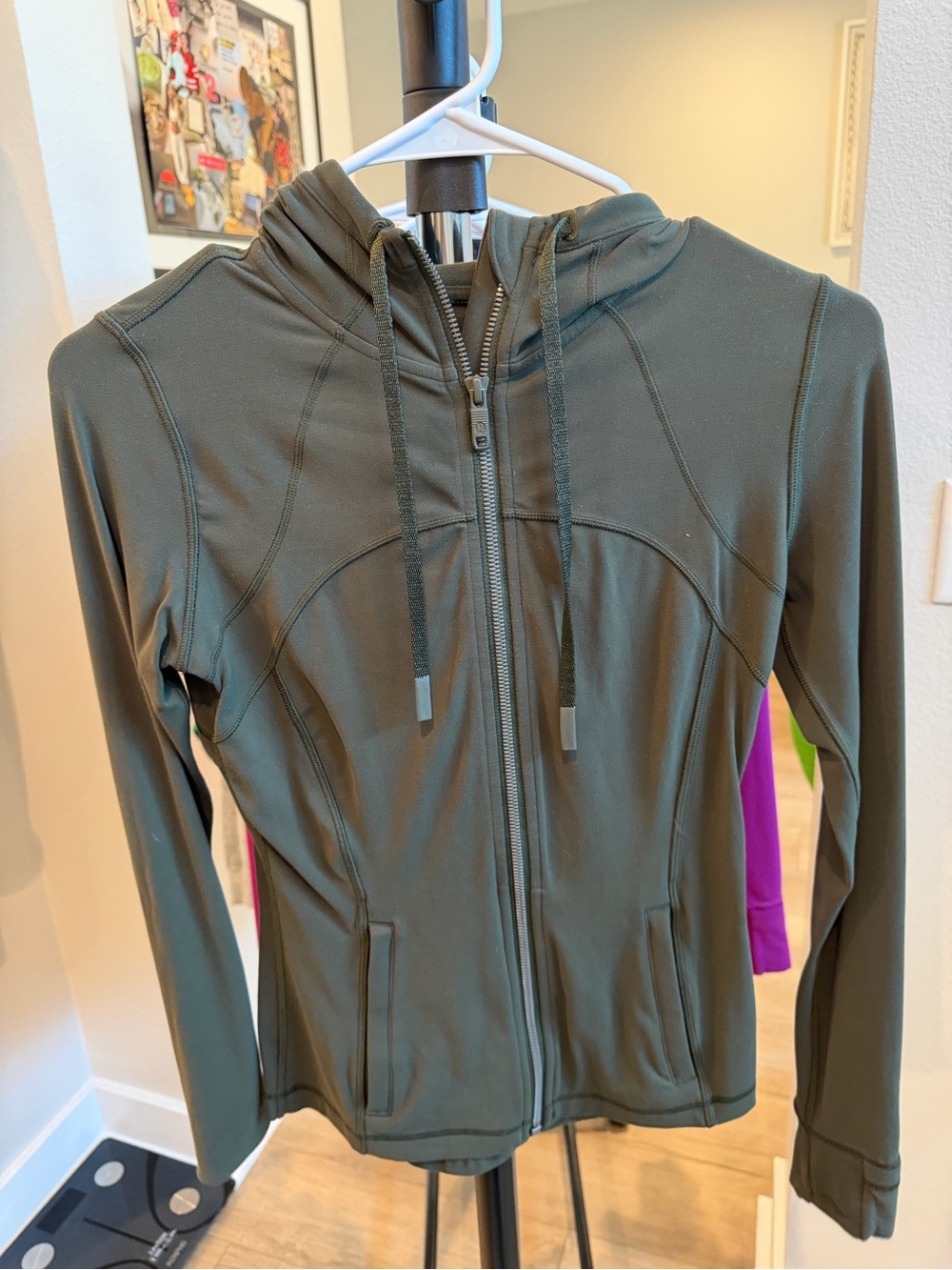 lululemon athletica Olive Green Hooded Zip-Up Jacket